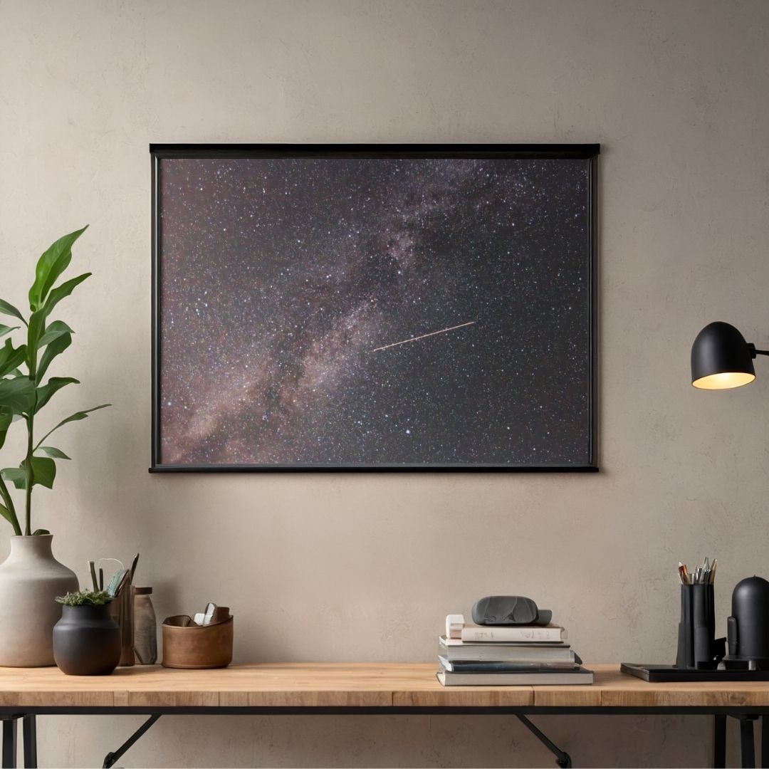 Milchstraße und Flugzeug über der Toskana, Italien (2024)